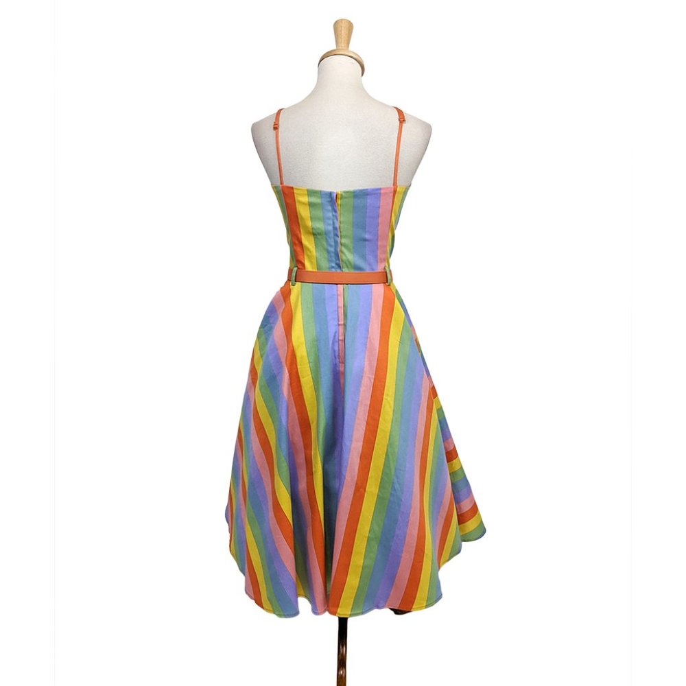 Collectif Nova Rainbow Swing Dress - Picture 3 of 7